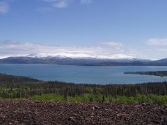 Overlooking Dezadeash Lake from Rock Glacier