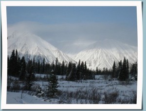 St. Elias Mountain Range in winter